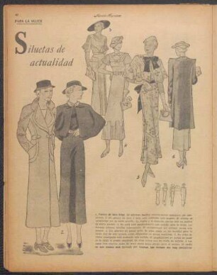 Siluetas de actualidad [Dibujos] : Para la mujer