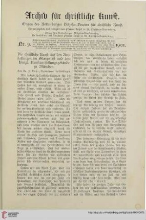 19: Die christliche Kunst auf den Ausstellungen im Glaspalast und dem königl. Kunstausstellungsgebäude zu München, [1]