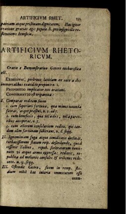 Artificium Rhetoricum.