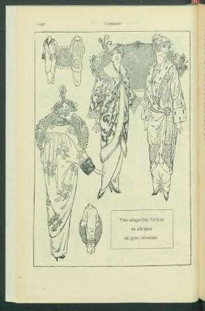 Tres elegantes formas de abrigos de gran novedad.