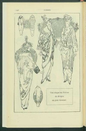 Tres elegantes formas de abrigos de gran novedad.