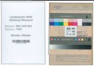 Entnazifizierung Wilhelm Bendler , geb. 28.02.1895 (Magazinverwalter)