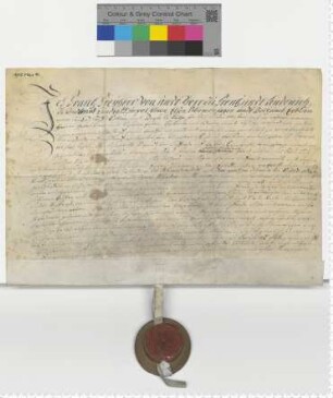 Lehnbrief für die von Laffert, ausgestellt durch Franz Freiherr zu Grentz.