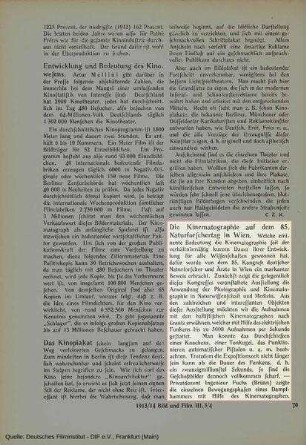 Die Kinematographie auf dem 85. Naturforschertag in Wien