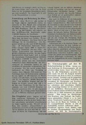 Die Kinematographie auf dem 85. Naturforschertag in Wien