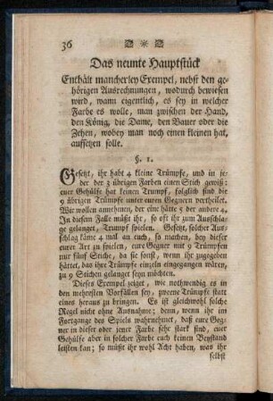 Das neunte Hauptstück