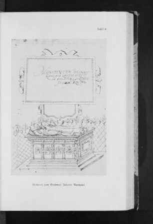 Tafel 6. Entwurf zum Grabmal Johann Rantzaus