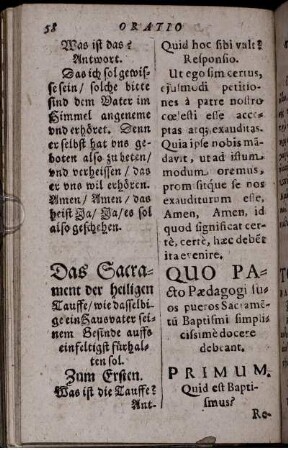 Das Sacrament der heiligen Tauffe/ wie dasselbige ein Hausvater seinem Gesinde auffs einfeltigst fürhalten sol