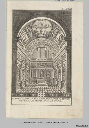 Innenansicht der Cappella di San Gennaro, auch il Tesoro genannt, des Doms von Neapel