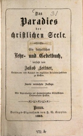 Das Paradies der christlichen Seele