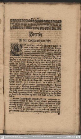 Vorrede An den Hochgeneigten Leser