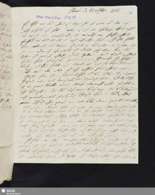 Nr. 38-39: F. Tieck an Sophie Bernhardi. Weimar, 1801.