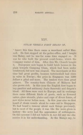 XXV. Steam vessels first heard of