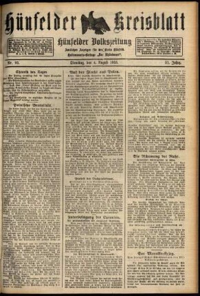 Ausgabe vom Dienstag, den 04. August 1925.