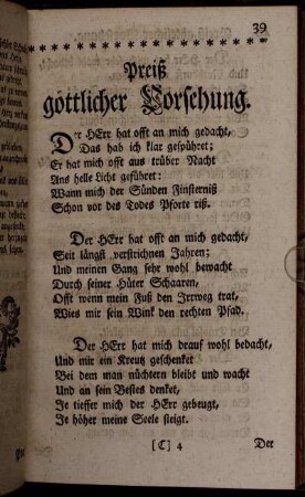 Preiß göttlicher Vorsehung.
