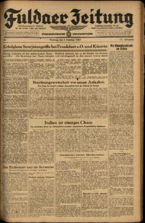 Ausgabe vom Montag, den 05. Februar 1945.