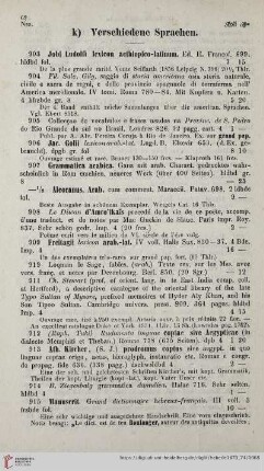 k) Verschiedene Sprachen (Nro. 903 - 972)