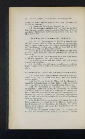 III. Impfung der Thiere und Abnahme des Impfstoffes.
