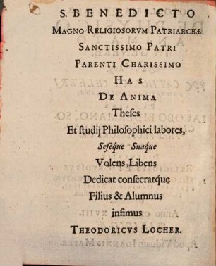 Corollaria Qvatvor De Physico Animato In Genere