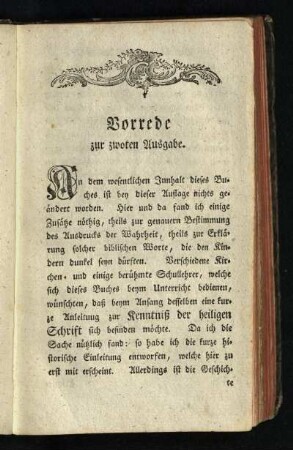 Vorrede zur zwoten Ausgabe
