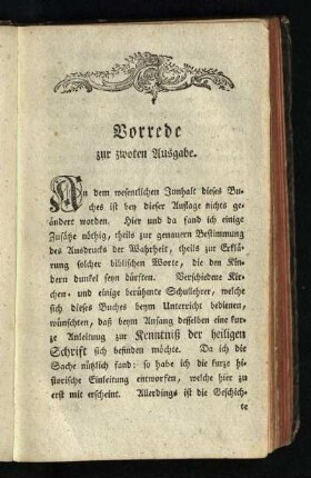 Vorrede zur zwoten Ausgabe