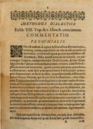 Dialectica sive ars quavis re disserendi ex Topicis et Elenchis concinnata