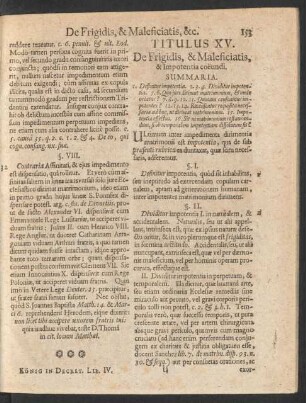 Titulus XV. De Frigidis, & Maleficiatis, & Impotentia coeundi