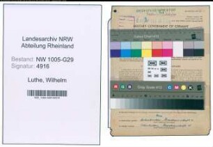 Entnazifizierung Wilhelm Luthe , geb. 22.10.1905 (Bahnsekretaer)