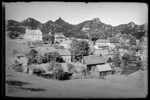Dittersbach (Jetrichovice, Sächsisch-Böhmische Schweiz, Tschechoslowakei ). Ortsteilansicht