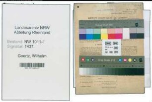 Entnazifizierung Wilhelm Goertz , geb. 18.02.1892 (Stadtoberinspektor)