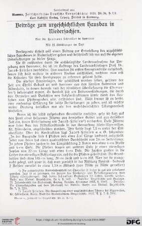 2: Beiträge zum urgeschichtlichen Hausbau in Niedersachsen