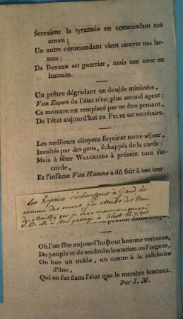 Coup-D'Oeil D'Une Muse Démocrate, Sur les dernières vicissitudes de la Belgique