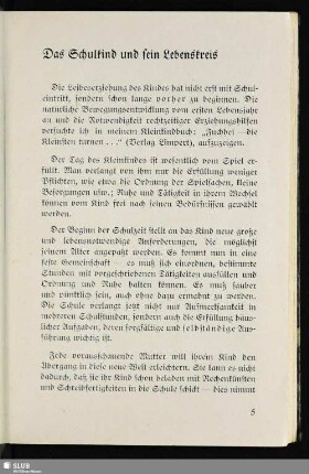 Das Schulkind und sein Lebenskreis