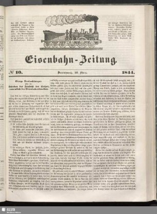 Eisenbahn-Zeitung : Organ der Vereine deutscher Eisenbahn-Verwaltungen und Eisenbahn-Techniker