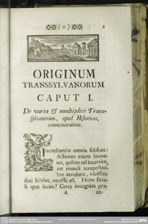 Caput I. De varia & multiplici Transsylvanorum, apud Historicos, commemoratione