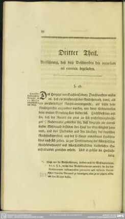 Dritter Theil, Ausführung, daß diese Beschwerden den recursum ad comitia begründen