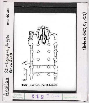Avallon: Saint-Lazare, Krypta, Grundriss