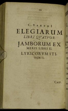 Elegiarum Libri Quatuor.