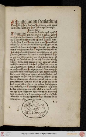 Epistolarum secularium ... liber