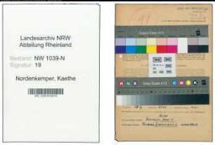Entnazifizierung Kaethe Nordenkemper , geb. 13.05.1902 (Lehrerin)