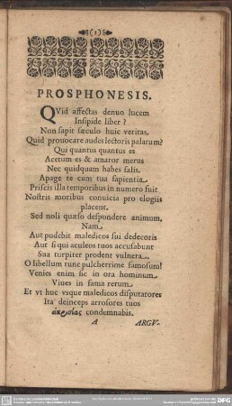 Prosphonesis