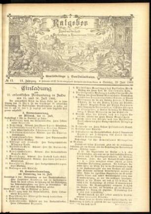 Ausgabe vom Sonntag, den 28. Juni 1903.