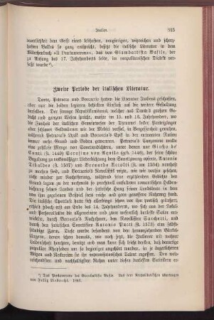 Zweite Periode der italischen Literatur.
