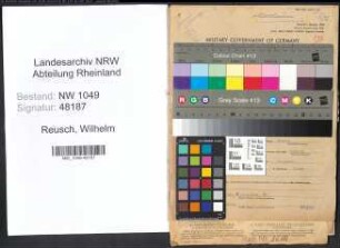 Entnazifizierung Wilhelm Reusch , geb. 11.07.1899 (Postbeamter)