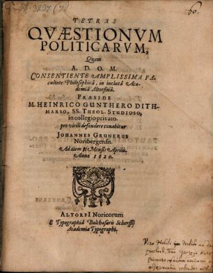 Tetras quaestionum politicarum