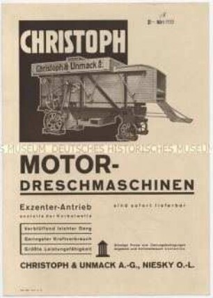 Motor-Dreschmaschinen