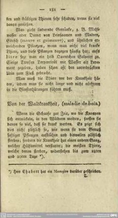 Von der Waldkrankheit, (maladie de bois)