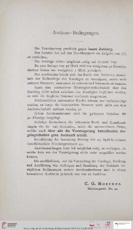 Auctions-Bedingungen