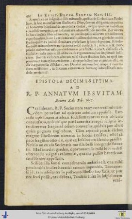 Epistola XVII. & XVIII.