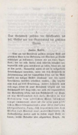 493-582 Das Verhältniß zwischen der Wirksamkeit des heiligen Geistes und dem Gnadenmittel des göttlichen Wortes